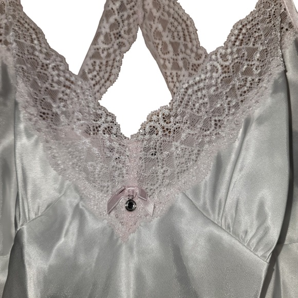 Linea Donatella Mrs Wrap Robe Babydoll ChemiseNightgown Set Sexy Romantic M Soft - Picture 10 of 16